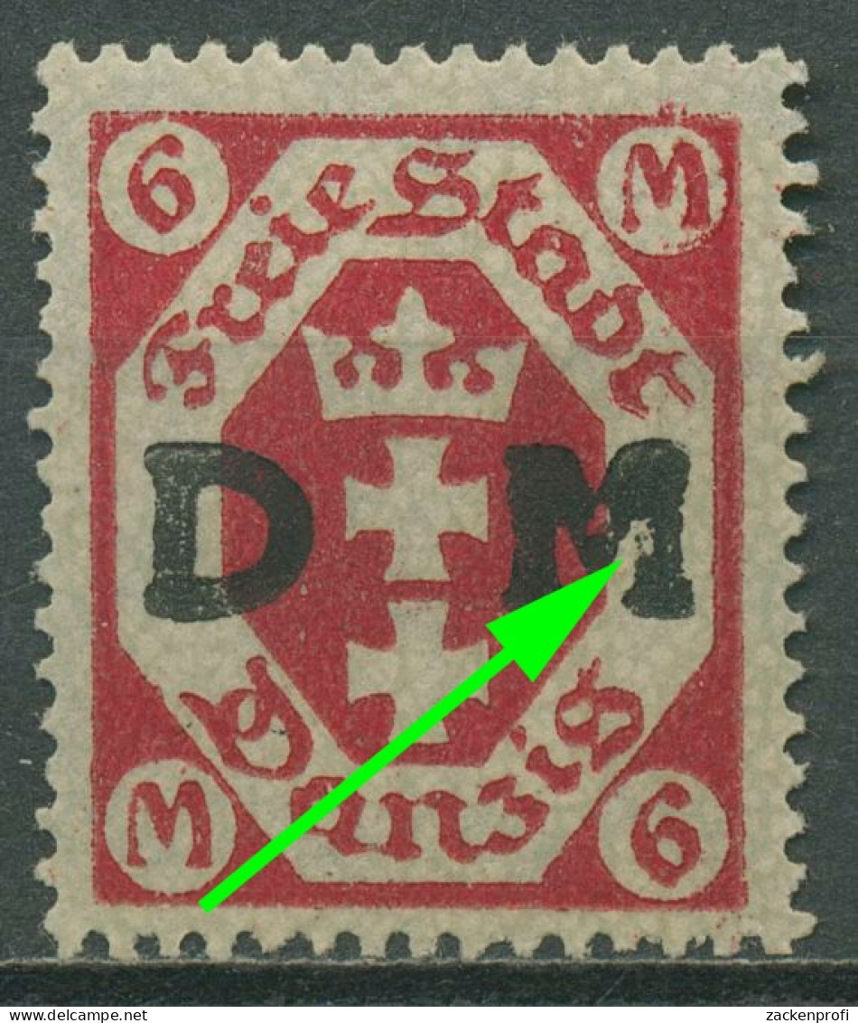 Danzig Dienstmarken 1922 Staatswappen Mit Aufdruckfehler D 26 A AF ? Postfrisch - Dienstmarken