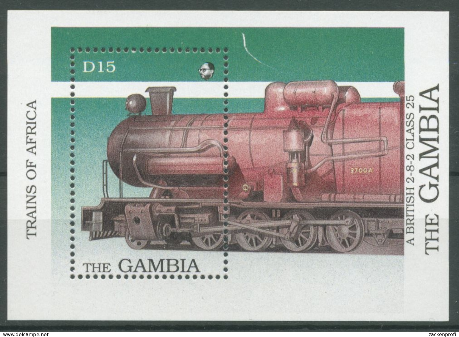 Gambia 1989 Eisenbahn Lokomotive Block 68 Postfrisch (C27321) - Gambie (1965-...)