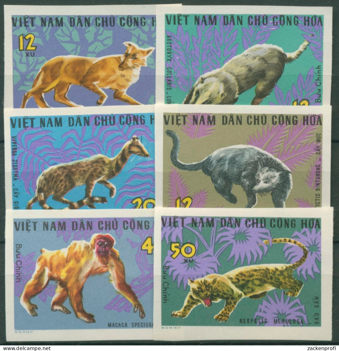 Vietnam 1967 Wildtiere: Rotwolf, Zibetkatze, Dachs 475/80 B Ungebraucht O.G. - Viêt-Nam