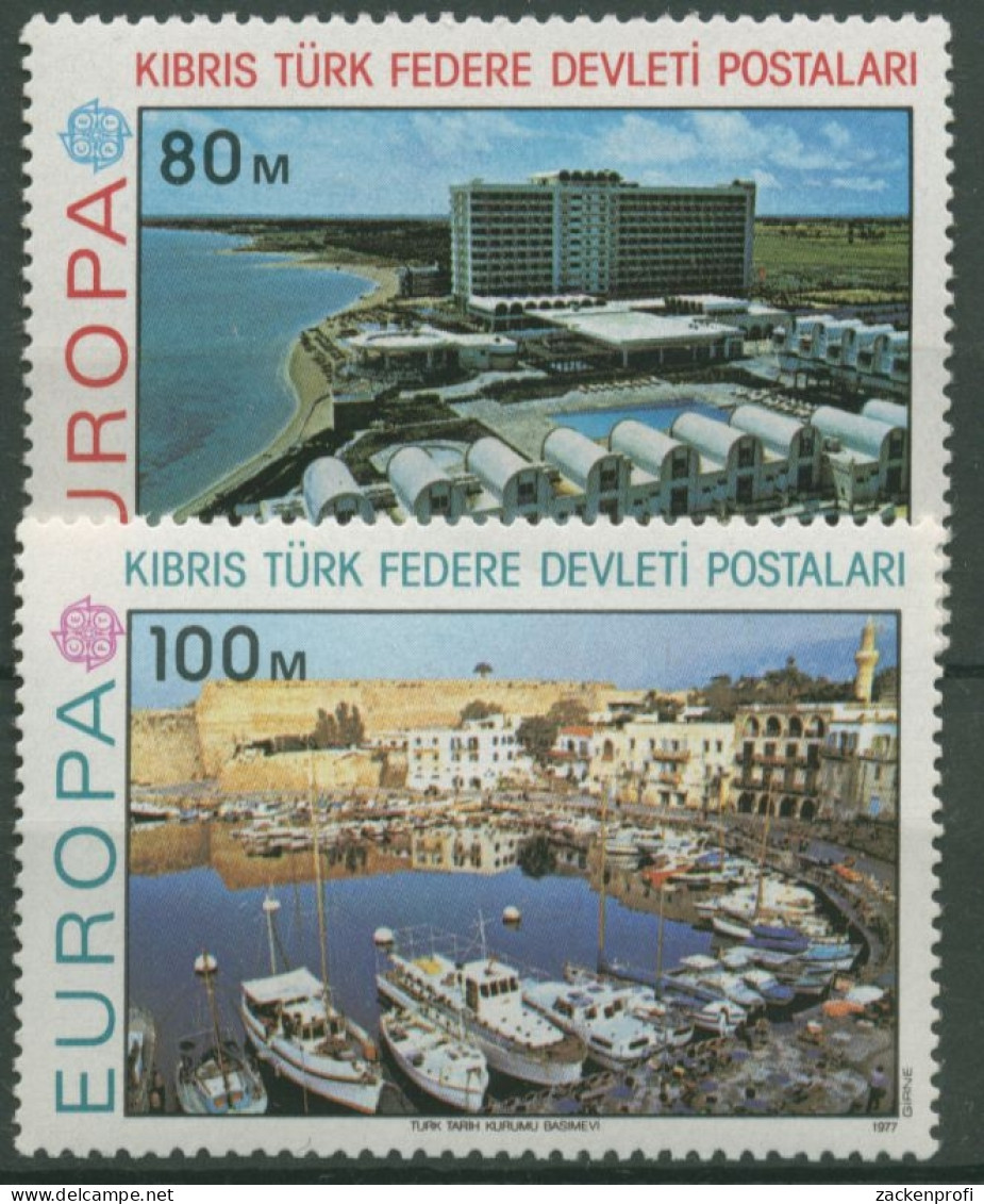 Türkisch-Zypern 1977 Europa: Landschaften, Hafen, Famagusta 41/42 Postfrisch - Unused Stamps