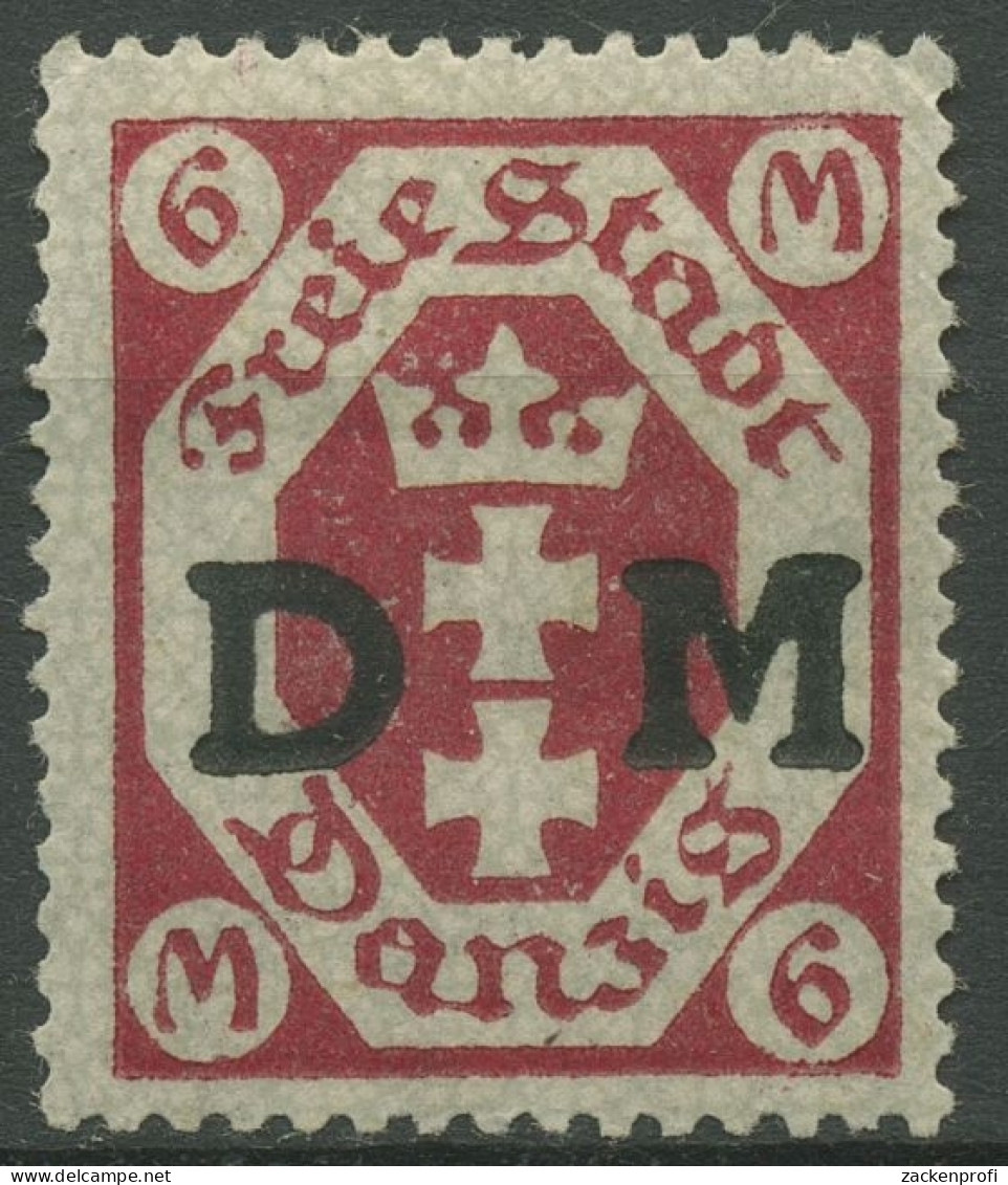 Danzig Dienstmarken 1922 Kl. Staatswappen Mit Aufdruck D 26 B Mit Falz Geprüft - Dienstmarken