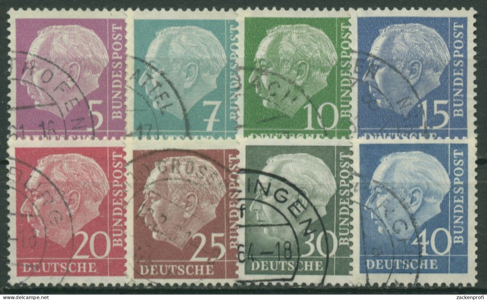 Bund 1960 Heuss LUMOGEN Papier Mit Fluoreszenz 179/260 Y Gestempelt Geprüft - Gebraucht