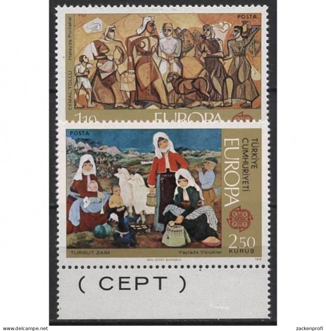 Türkei 1975 Europa: Gemälde 2355/56 Postfrisch - Unused Stamps