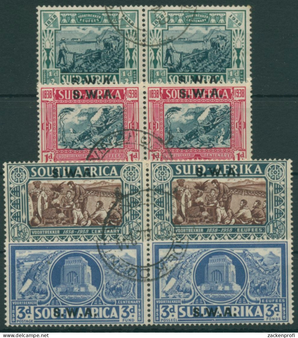 Südwestafrika 1938 100. Jahrestag Des Großen Trecks 198/05 Paare Gestempelt - Afrique Du Sud-Ouest (1923-1990)