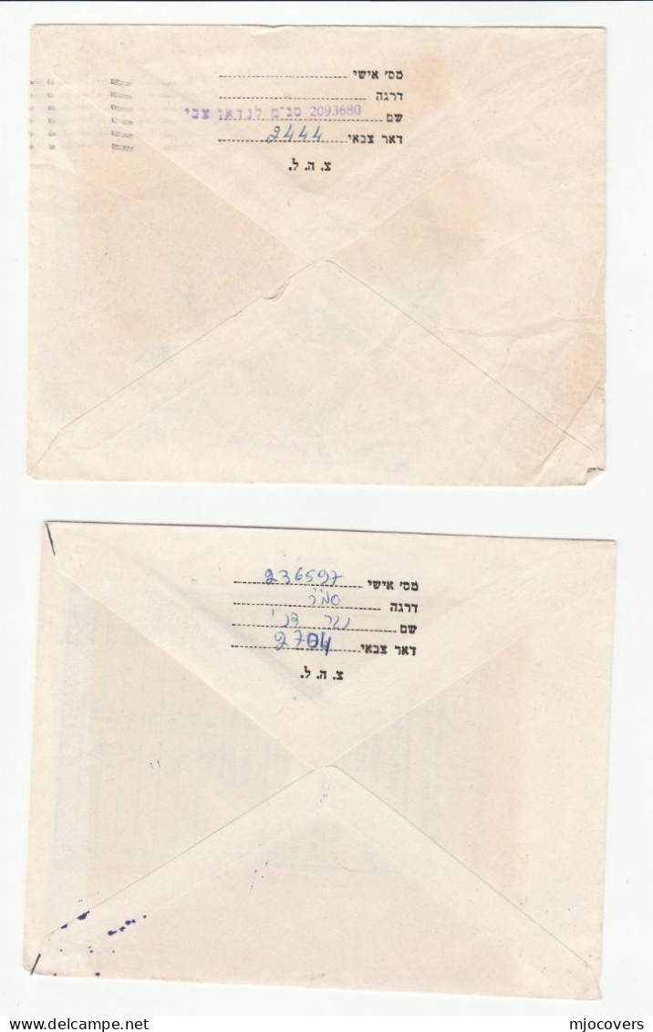 1972 ZAHAL Unit 2444 & Unit 2704 ISRAEL Illus MILITARY COVERS Army SOLDIERS KEEP SECRETS Cover Stamps - Covers & Documents