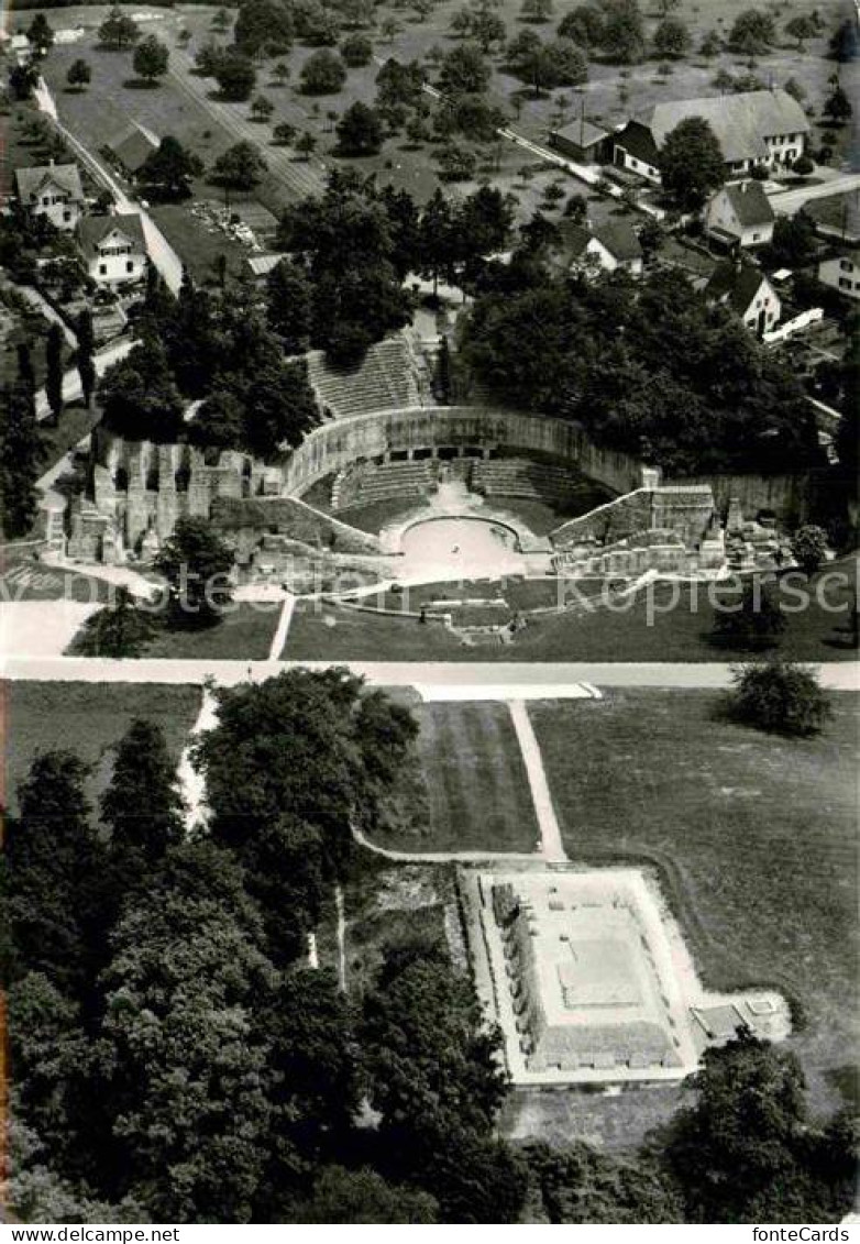 12894604 Augst Fliegeraufnahme Augusta Raurica Roemisches Theater Tempel Schoenb - Sonstige & Ohne Zuordnung