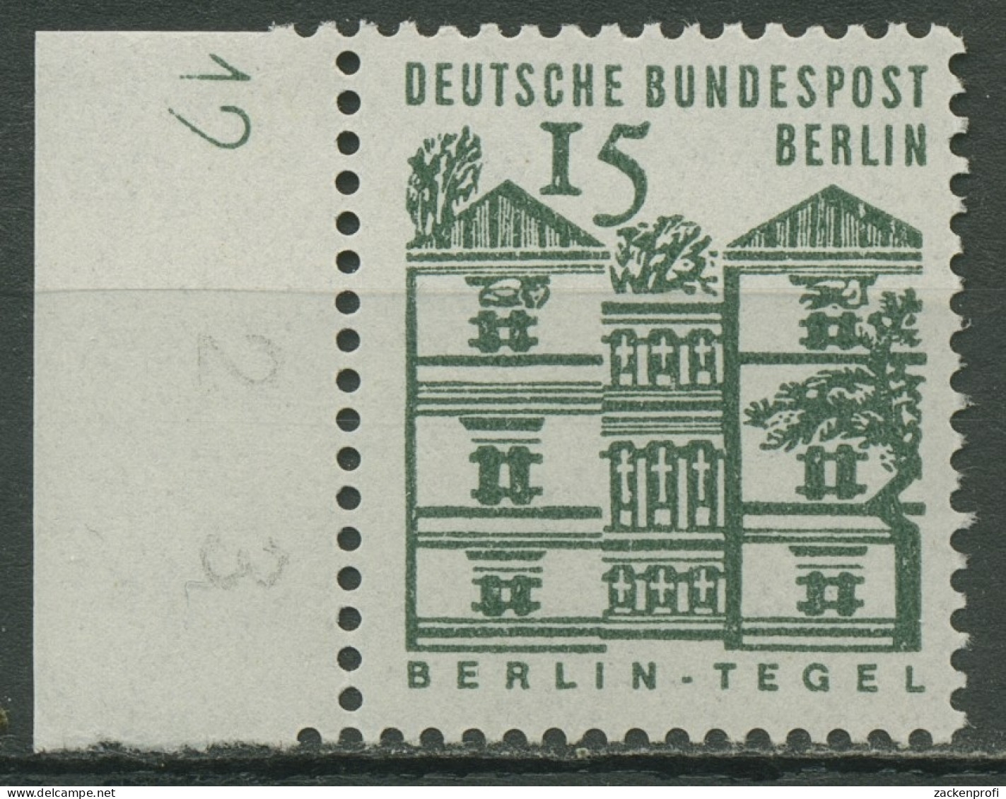 Berlin 1964/65 Kleine Bauwerke Mit Druckerzeichen 243 DZ 12 Postfrisch - Unused Stamps