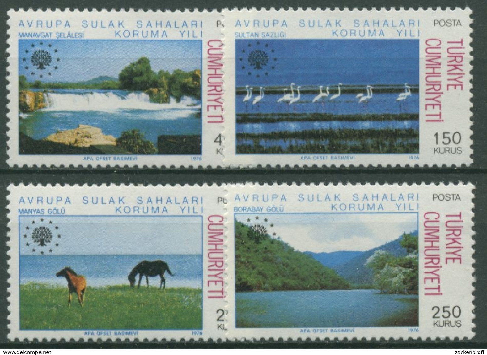 Türkei 1976 Europäisches Süßwasserschutzjahr 2391/94 Postfrisch - Unused Stamps
