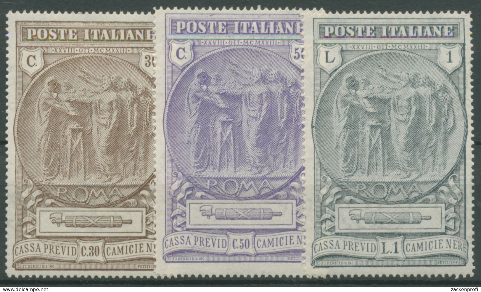 Italien 1923 Fürsorgekasse Der Nationalmiliz 183/85 Mit Falz - Nuevos