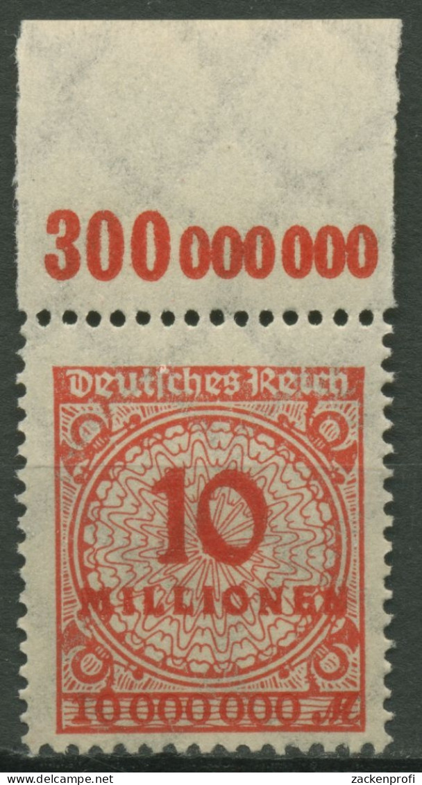 Deutsches Reich 1923 Korbdeckel Platten-Oberrand 318 AP OR A Postfrisch - Ungebraucht