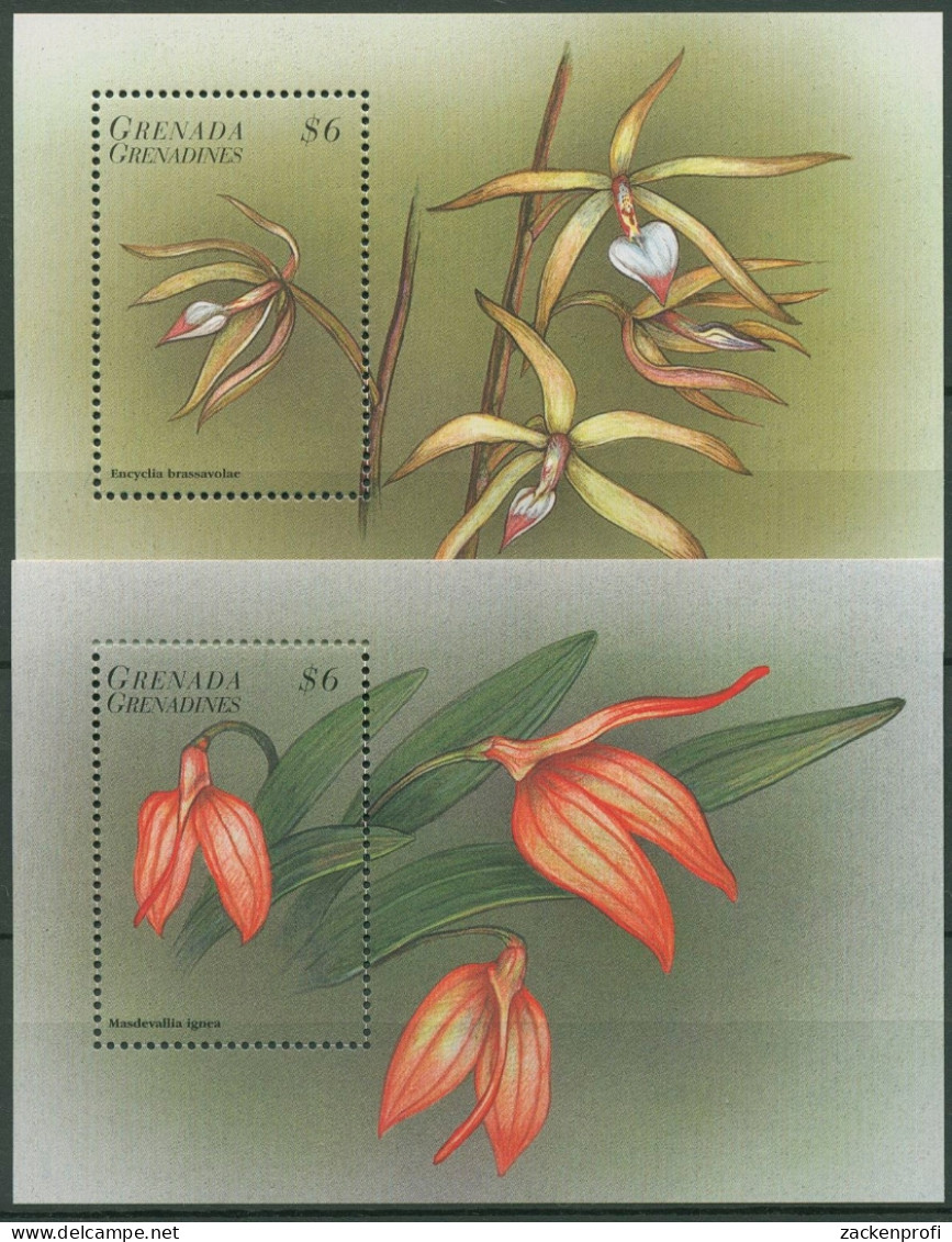 Grenada-Grenadinen 1998 Orchideen Block 413/14 Postfrisch (C94450) - Grenada (1974-...)