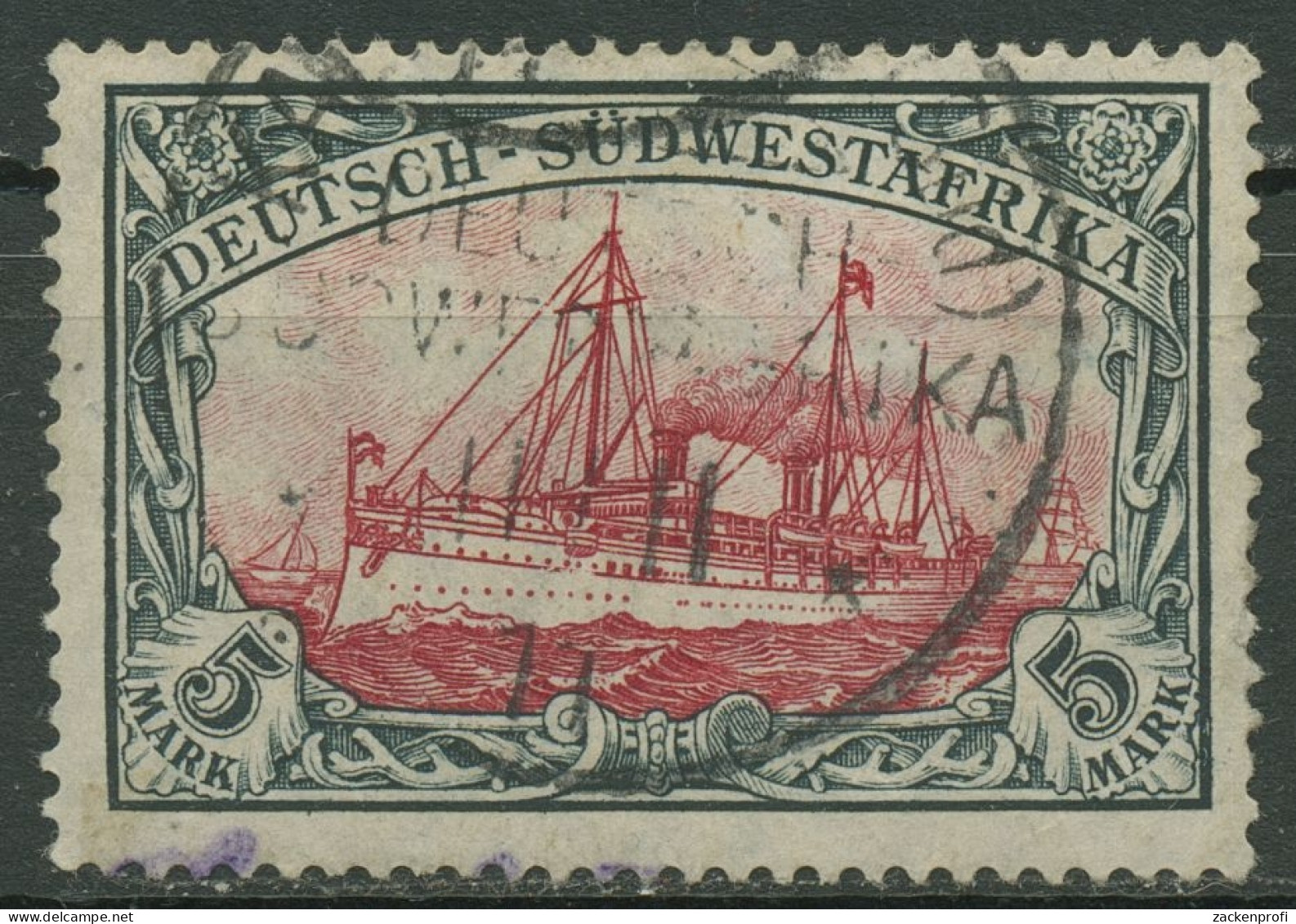 Deutsch-Südwestafrika 1906 Kaiseryacht 32 Aa Gestempelt Geprüft, Kl. Fehler - Duits-Zuidwest-Afrika