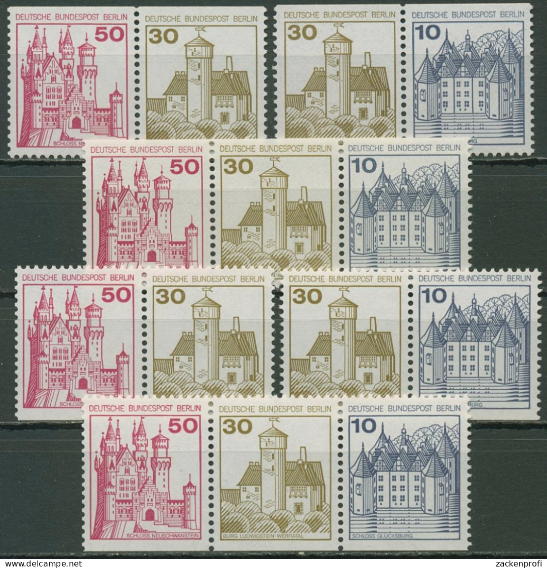 Berlin Zusammendrucke 1977 Burgen & Schlösser W 61/66 Postfrisch - Zusammendrucke