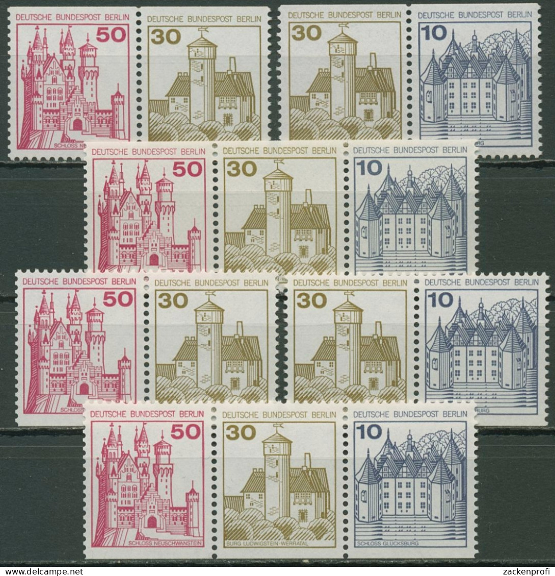 Berlin Zusammendrucke 1977 Burgen & Schlösser W 61/66 Postfrisch - Se-Tenant