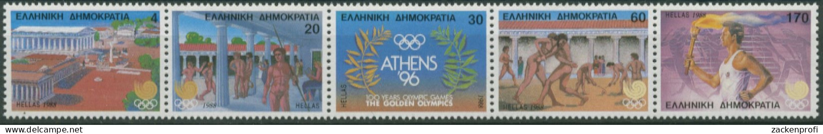 Griechenland 1988 Olympiade Seoul, Athen 1687/91 ZD Postfrisch (C30865) - Unused Stamps