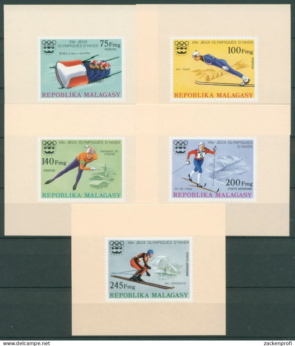 Madagaskar 1975 Olympische Spiele Innsbruck 767/71 B Blocks Postfrisch (C24412) - Madagascar (1960-...)