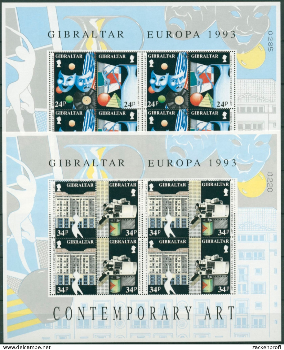 Gibraltar 1993 Europa: Zeitgenössische Kunst 654/57 K Postfrisch (C30957) - Gibraltar