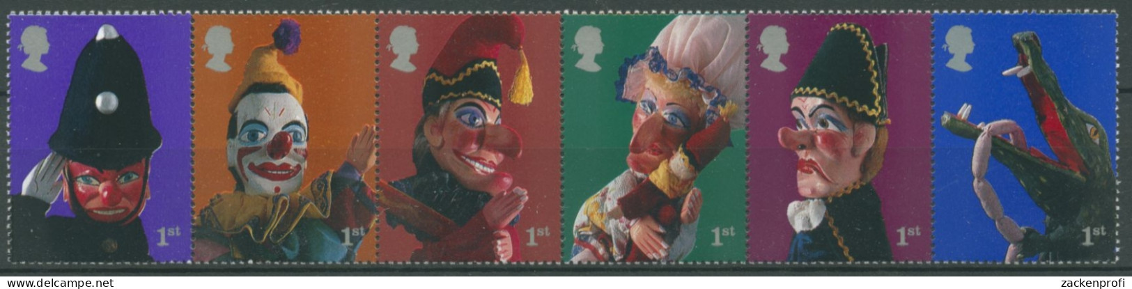 Großbritannien 2001 Handpuppentheater Punch Judy 1946/51 ZD Postfrisch (C28123) - Unused Stamps