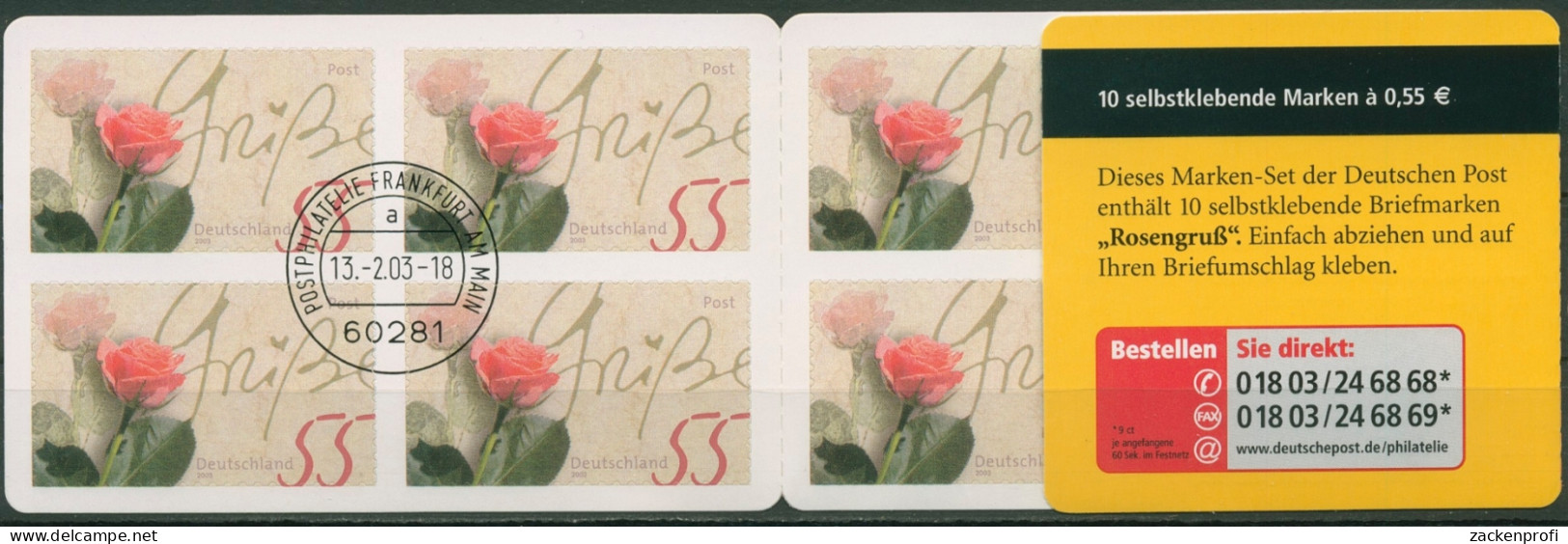 Bund Markenheftchen 2003 Rosengruß MH 51 A (2321) Gestempelt (C17359) - Altri & Non Classificati