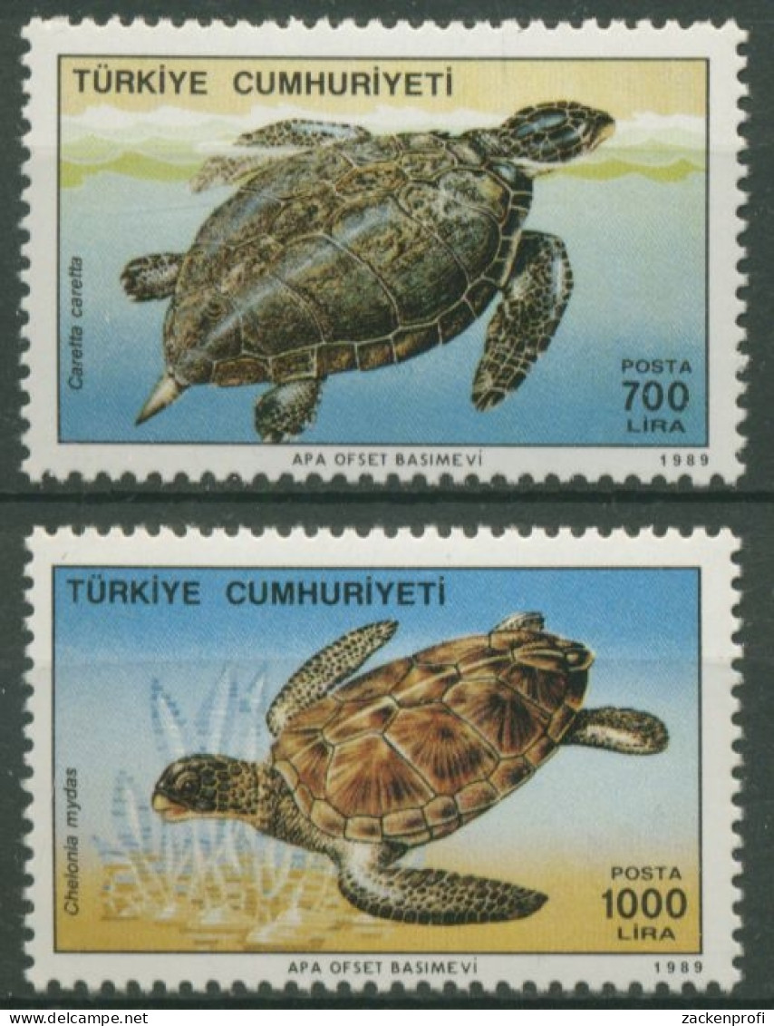 Türkei 1989 Tiere: Meeresschildkröten 2871/72 Postfrisch - Unused Stamps