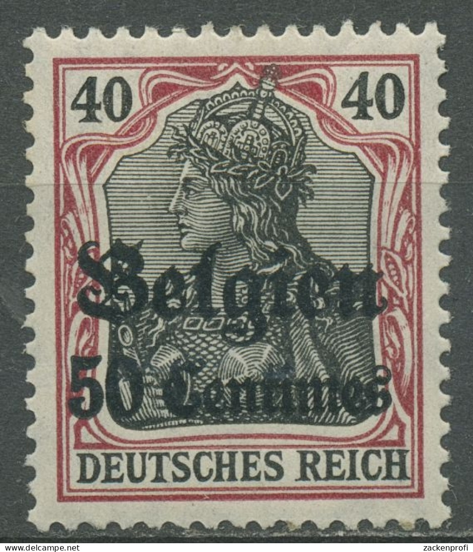 Landespost In Belgien 1914/16 Germania Mit Aufdruck 5 I Mit Falz - Occupation 1914-18