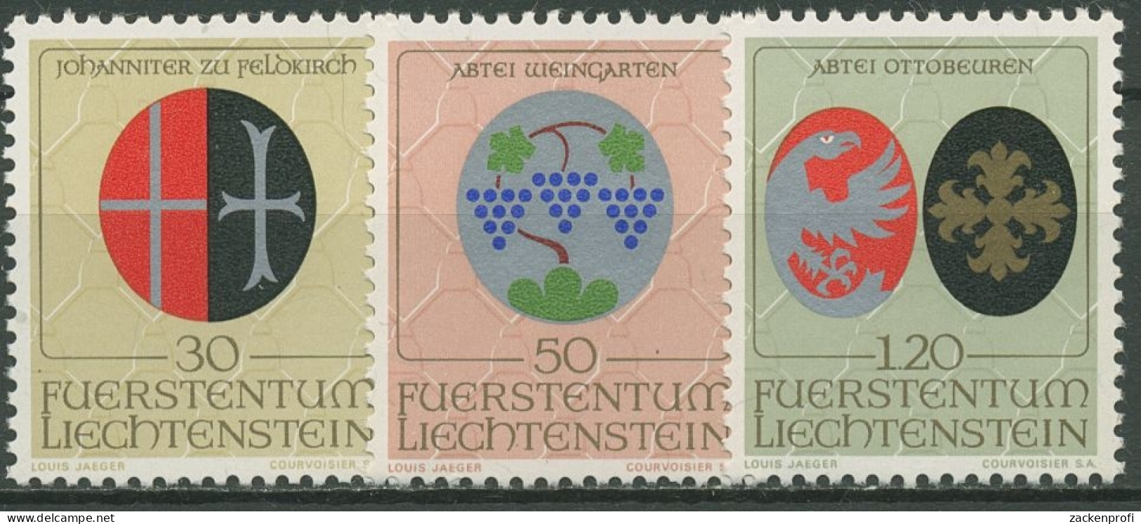 Liechtenstein 1971 Wappen Geistlicher Patronatsherren 548/50 Postfrisch - Nuovi