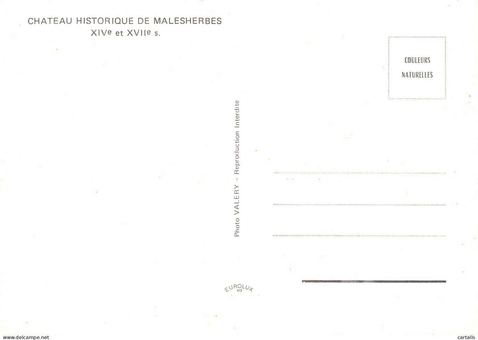 45-CHÂTEAU DE MALESHERBES-N°3775-A/0225 - Andere & Zonder Classificatie