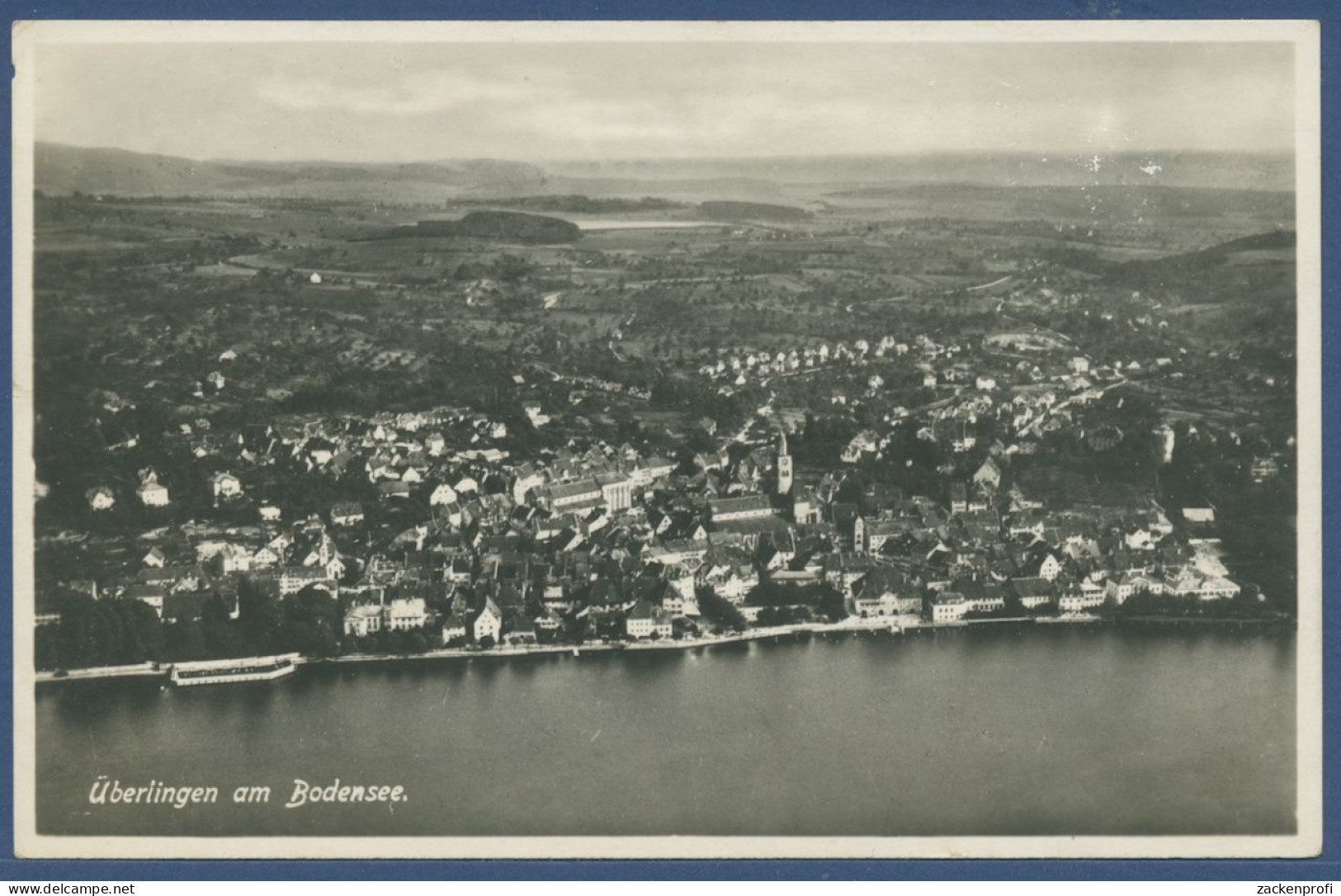 Überlingen Gesamtbild Luftbild Foto Vom Zeppelin R 3, Gelaufen 1928 (AK1903) - Ueberlingen