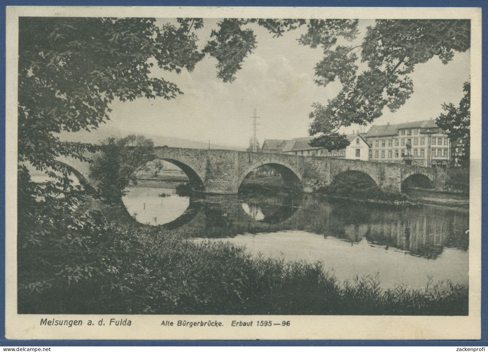 Melsungen An Der Fulda Alte Bürgerbrücke, Gelaufen 1930 (AK2282) - Melsungen