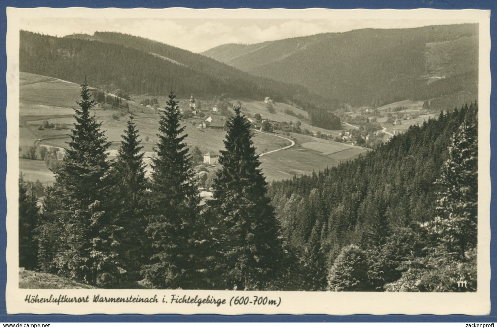 Höhenluftkurort Warmensteinach Im Fichtelgebirge Foto, Gelaufen 1954 (AK1901) - Bayreuth