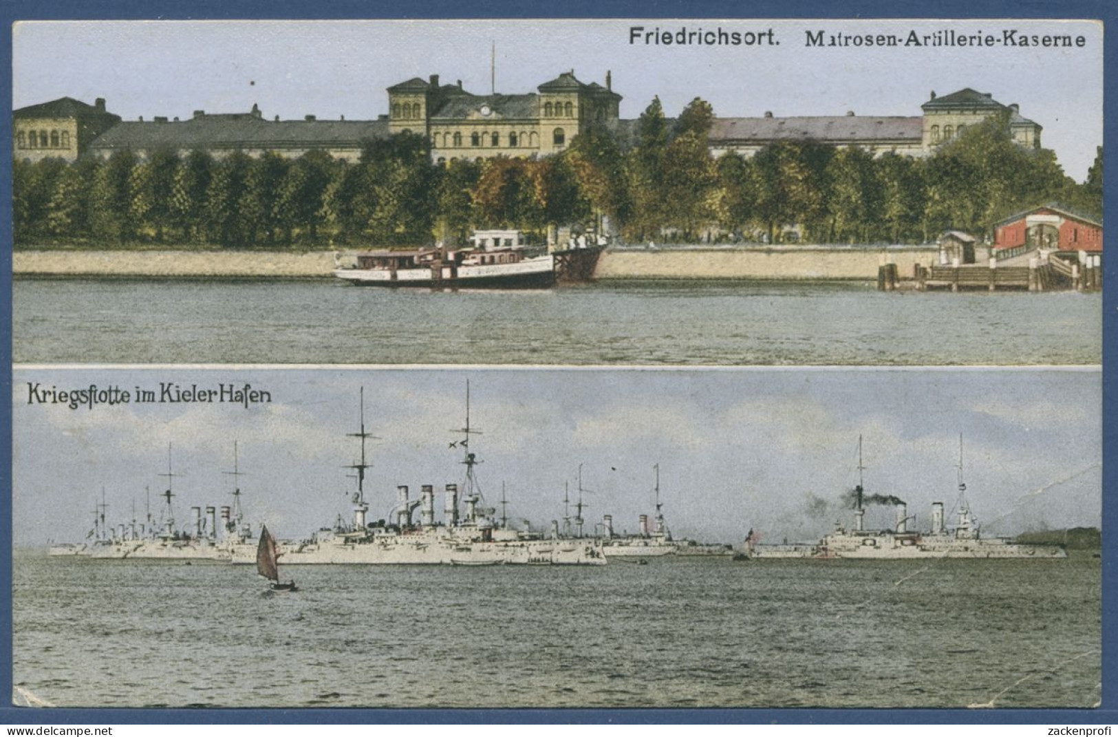 Kiel Friedrichsort Matrosen-Artillerie-Kaserne Kriegsflotte, Ungebraucht (AK2350) - Kiel