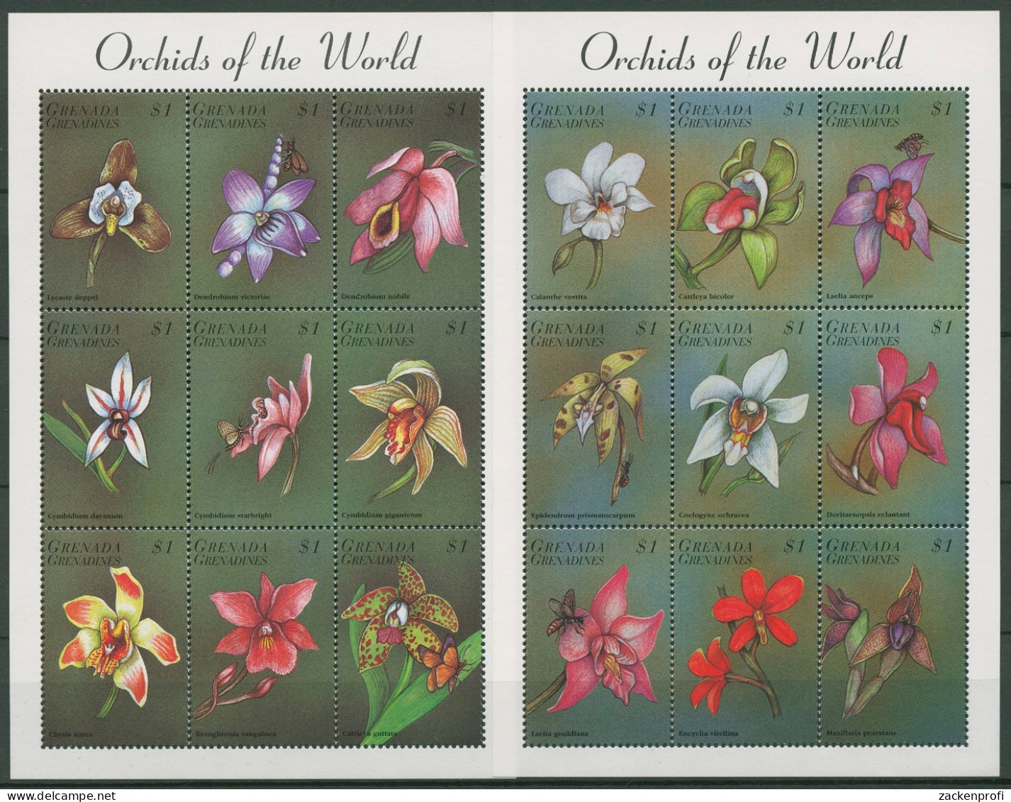 Grenada-Grenadinen 1998 Orchideen Kleinbogen 2706/23 K Postfrisch (C94474) - Grenada (1974-...)