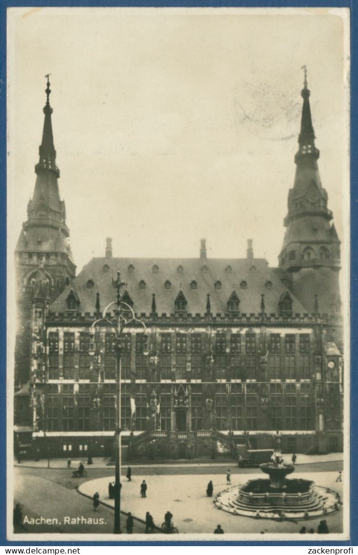 Aachen Rathaus, Gelaufen 1936 Marke Fehlt (AK2347) - Düsseldorf