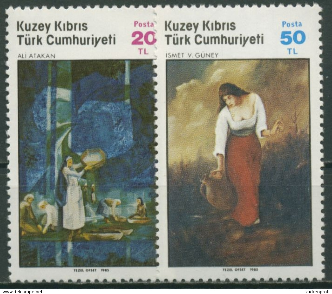 Türkisch-Zypern 1985 Kunst: Gemälde 170/71 Postfrisch - Unused Stamps