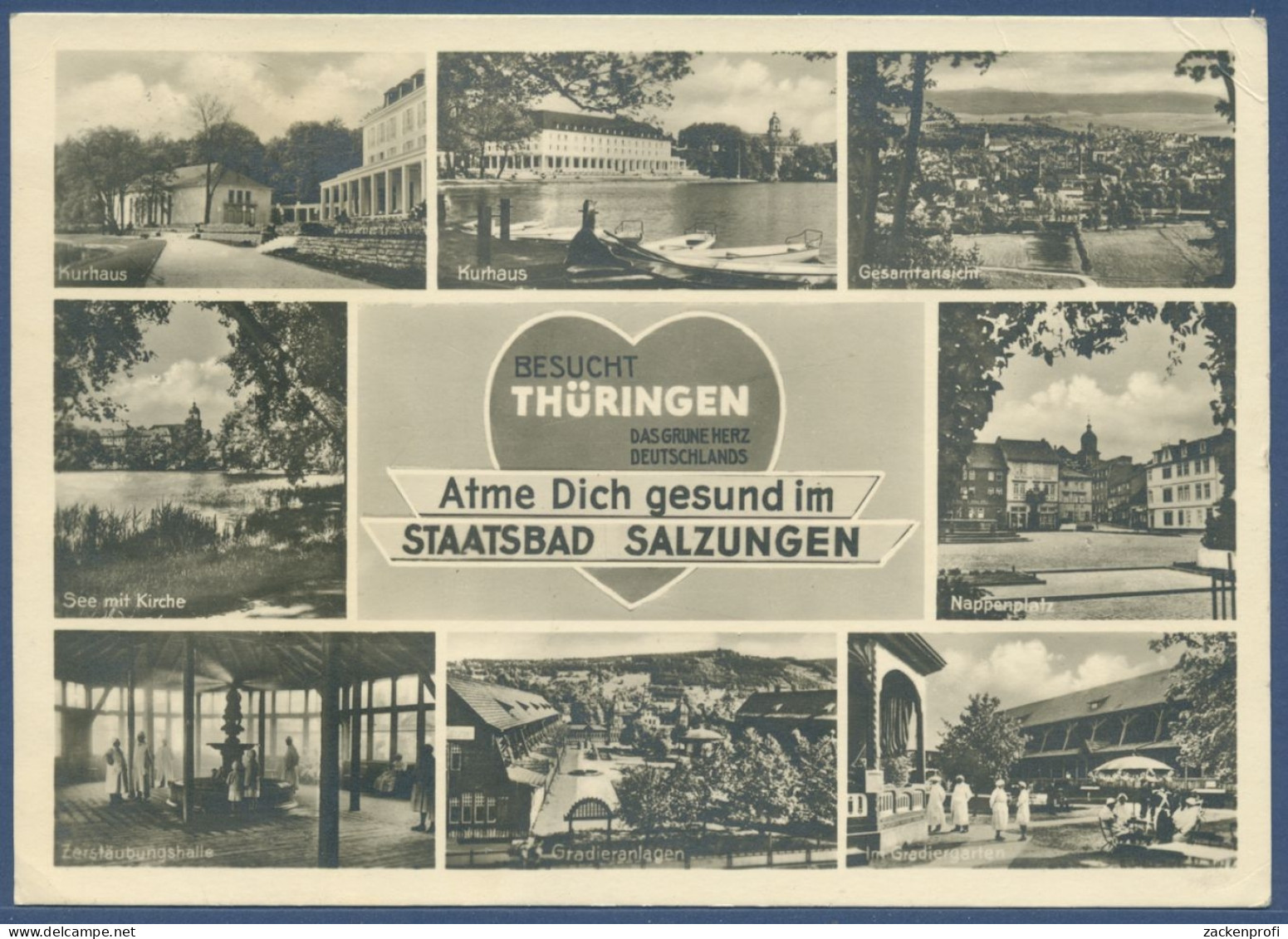 Bad Salzungen Kurhaus Nappenplatz Gradieranlagen, Gelaufen 1941 (AK2277) - Bad Salzungen