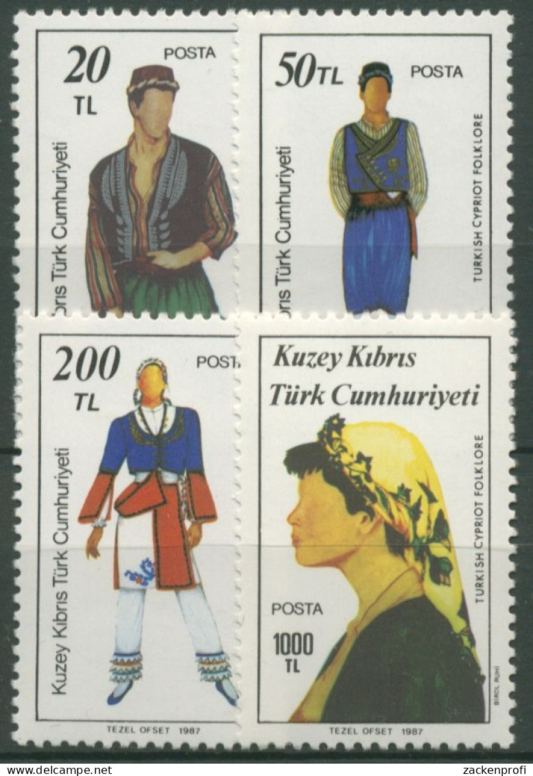 Türkisch-Zypern 1987 Trachten 207/10 Postfrisch - Unused Stamps