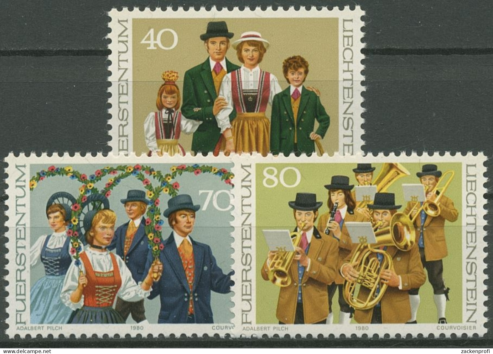 Liechtenstein 1980 Trachten 754/56 Postfrisch - Neufs