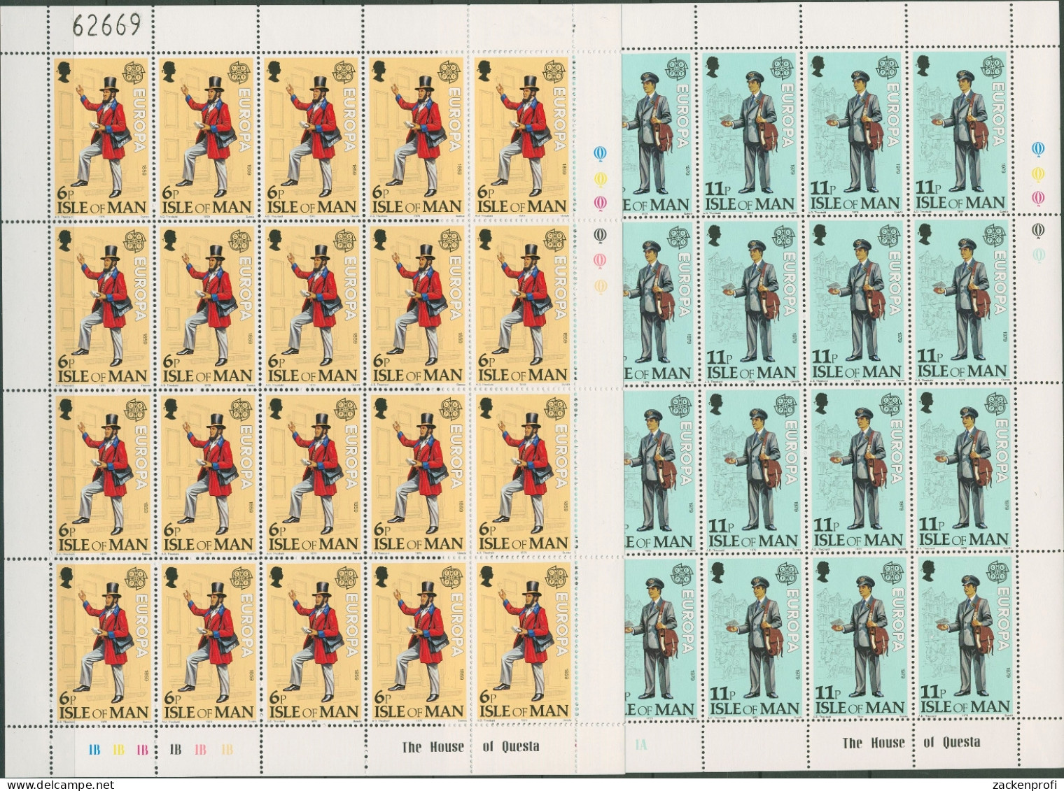 Isle Of Man 1979 Europa CEPT Post 142/43 ZD Bogen Postfrisch (SG90679) - Man (Insel)