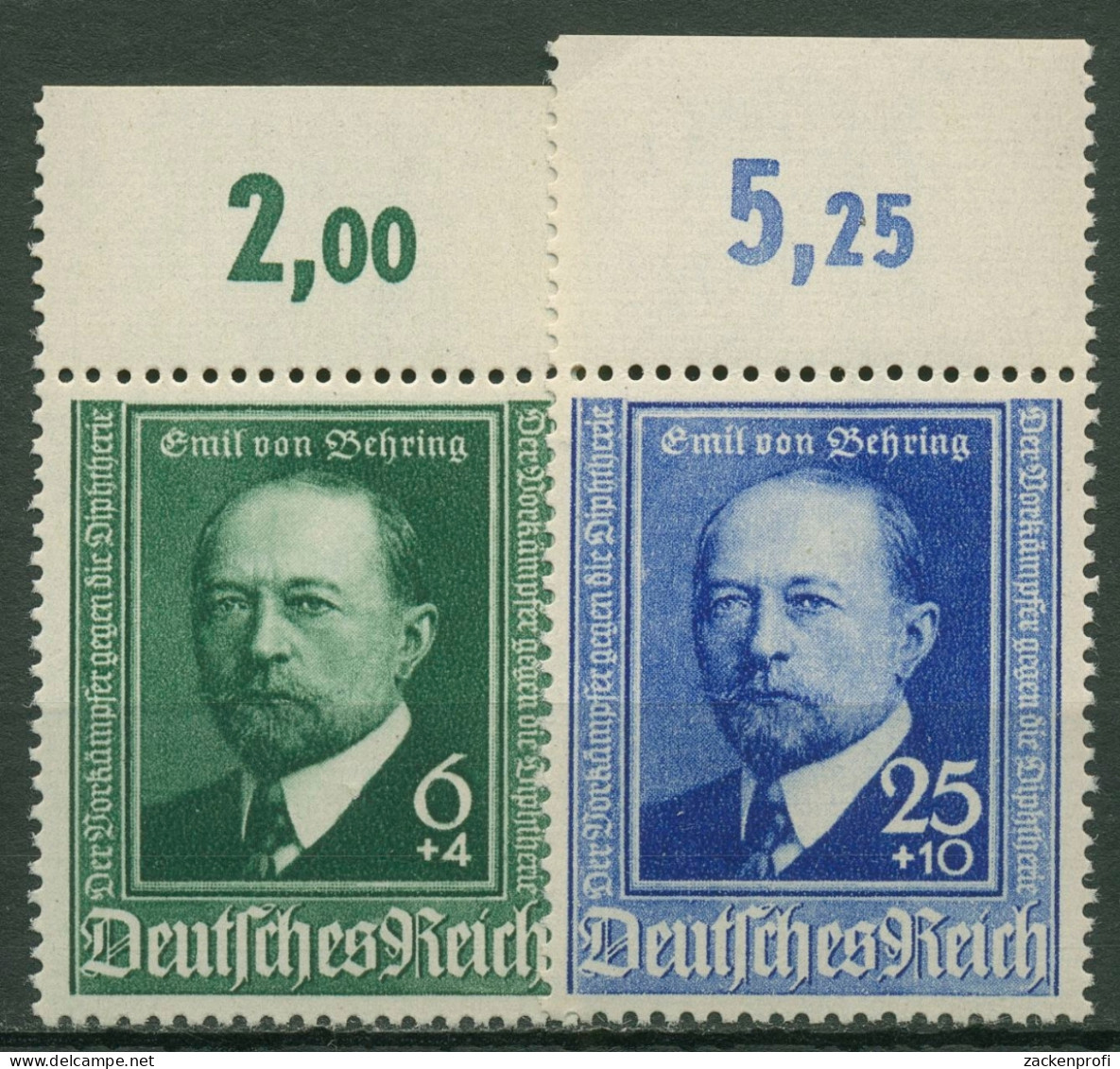 Deutsches Reich 1940 Emil Von Behring 760/61 Oberrand Postfrisch - Nuevos