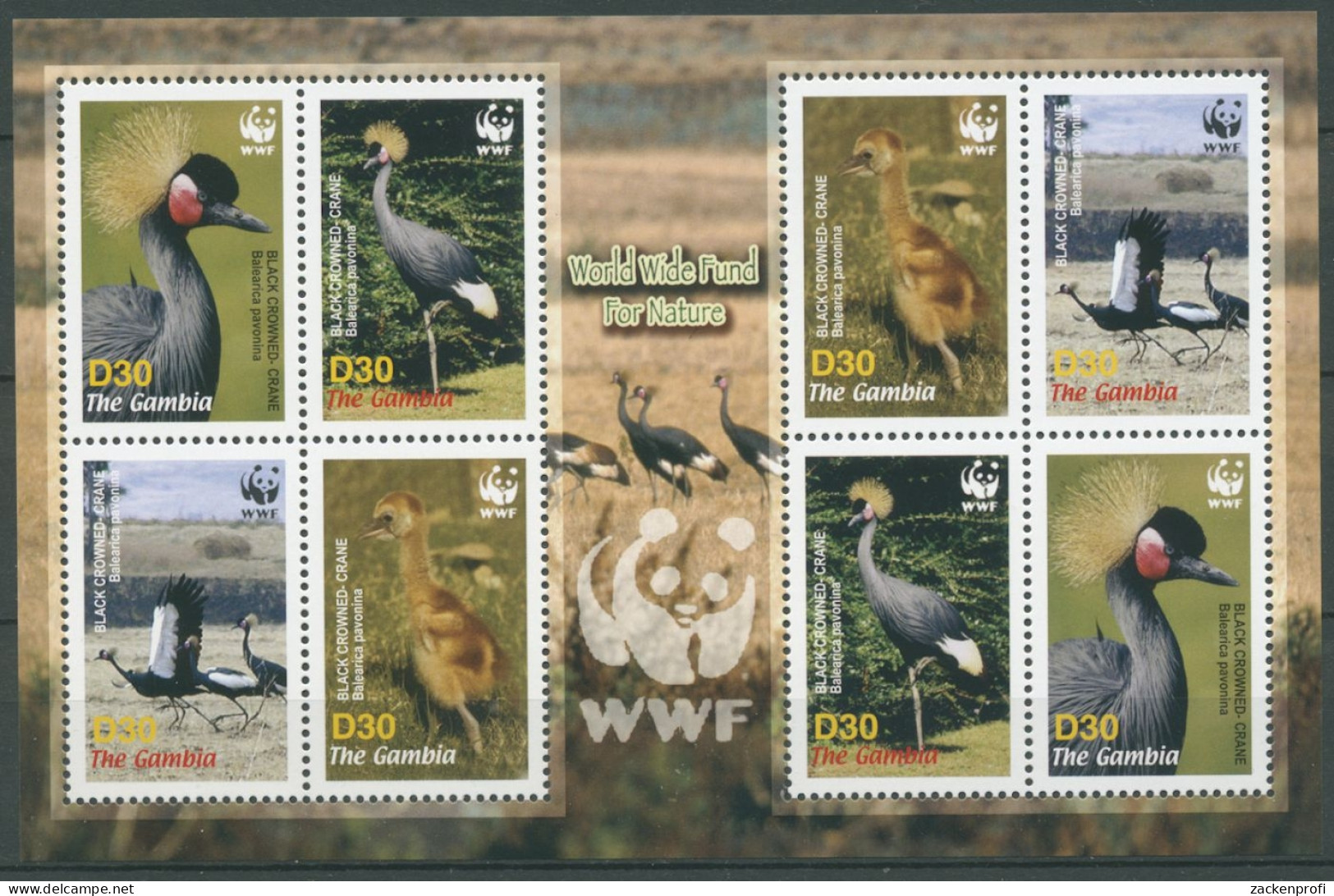 Gambia 2006 WWF Naturschutz Kronenkranich 5631/34 K Postfrisch (C28398) - Gambie (1965-...)