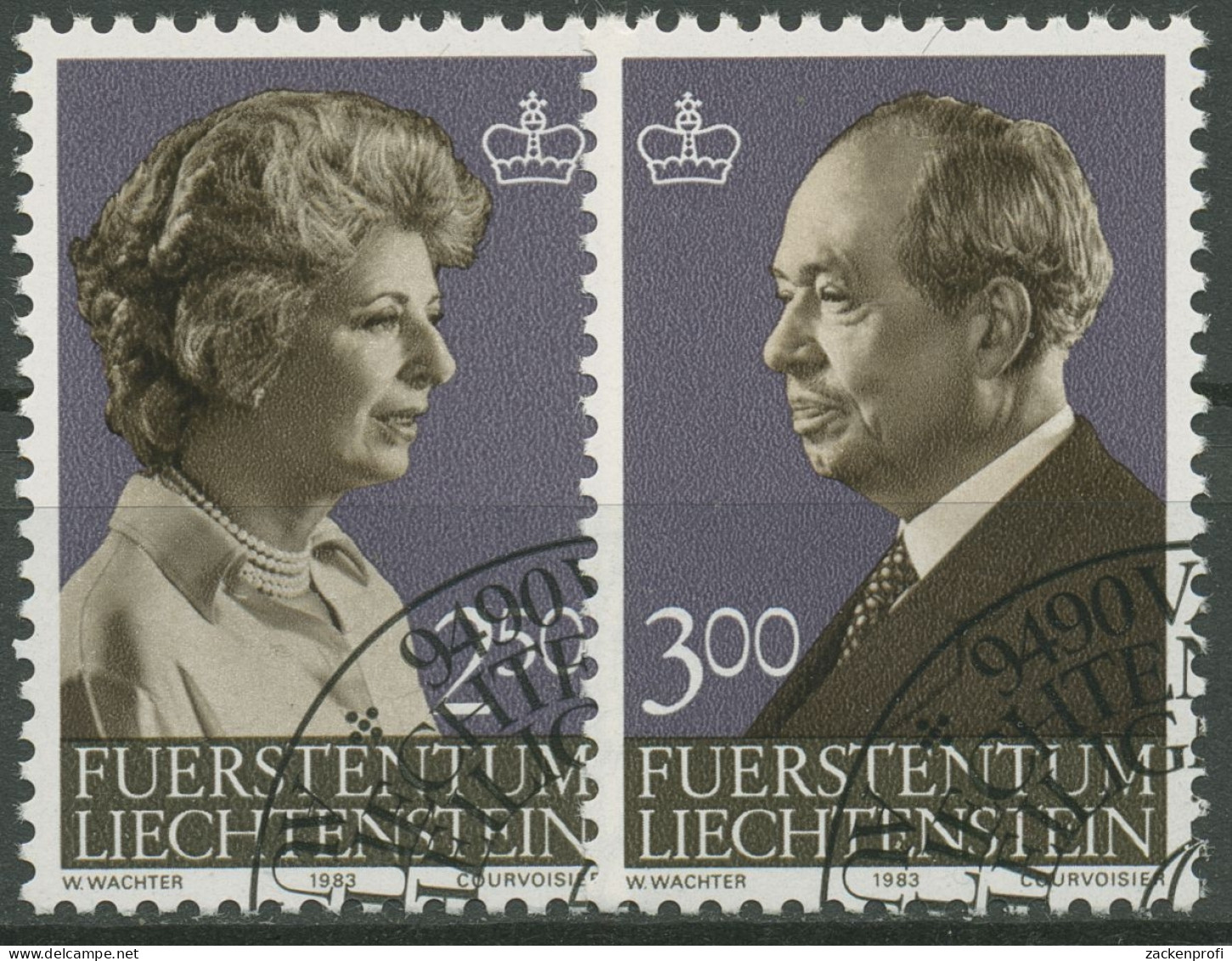 Liechtenstein 1983 Fürstenpaar Franz Josef II. Fürstin Gina 828/29 Gestempelt - Usados