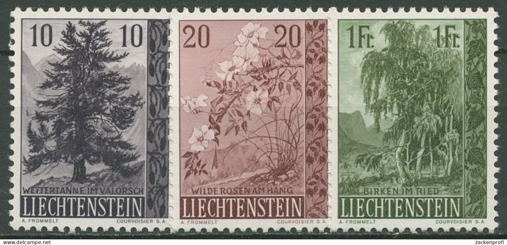 Liechtenstein 1957 Pflanzen Bäume Sträucher 357/59 Postfrisch - Ongebruikt