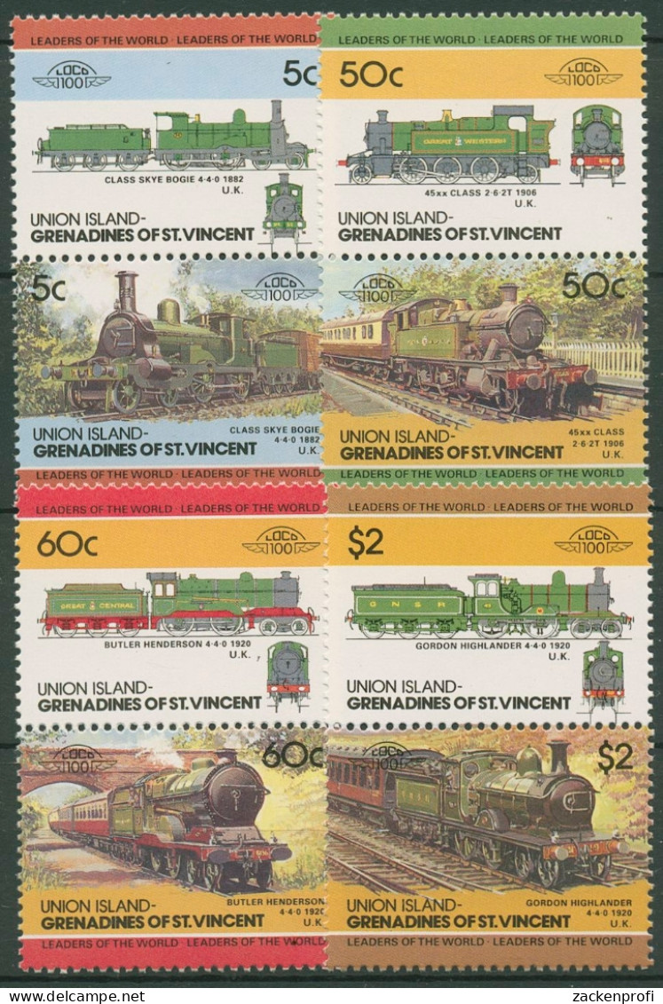 St. Vincent - Grenadinen/Union 1985 Lokomotiven 86/93 ZD Postfrisch - St.Vincent & Grenadines