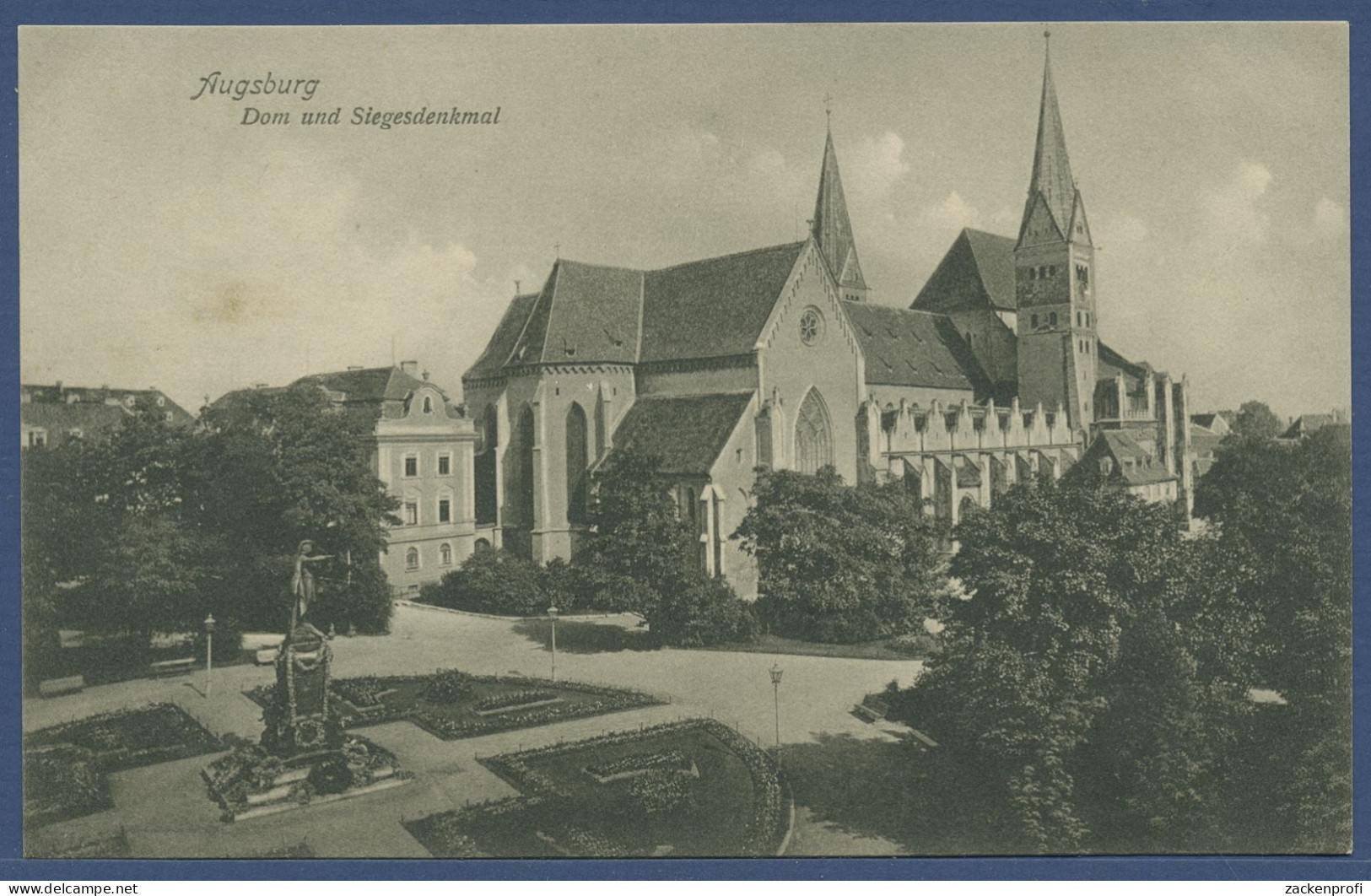 Augsburg Dom Und Siegesdenkmal, Ungebraucht Einklebespuren (AK3311) - Augsburg