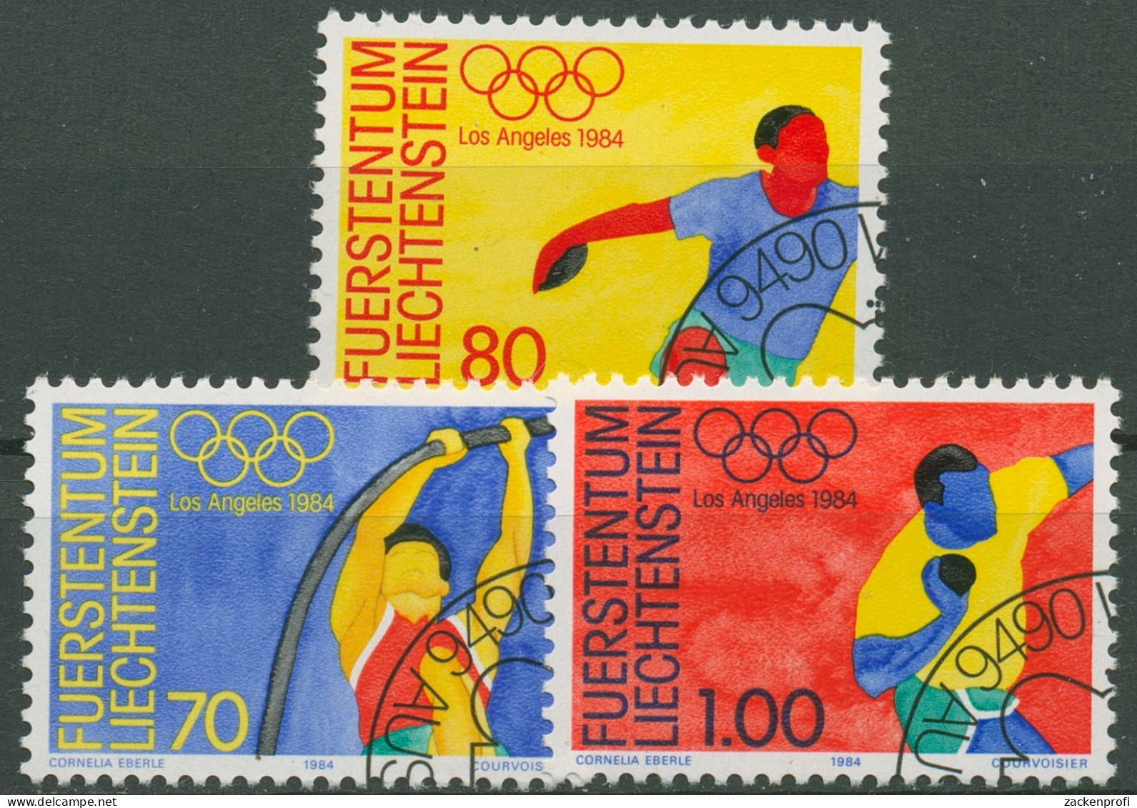 Liechtenstein 1984 Olympia Sommerspiele Los Angeles 846/48 Gestempelt - Gebruikt