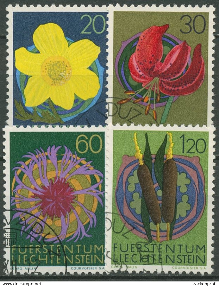 Liechtenstein 1972 Naturschutz Pflanzen 560/63 Gestempelt - Oblitérés