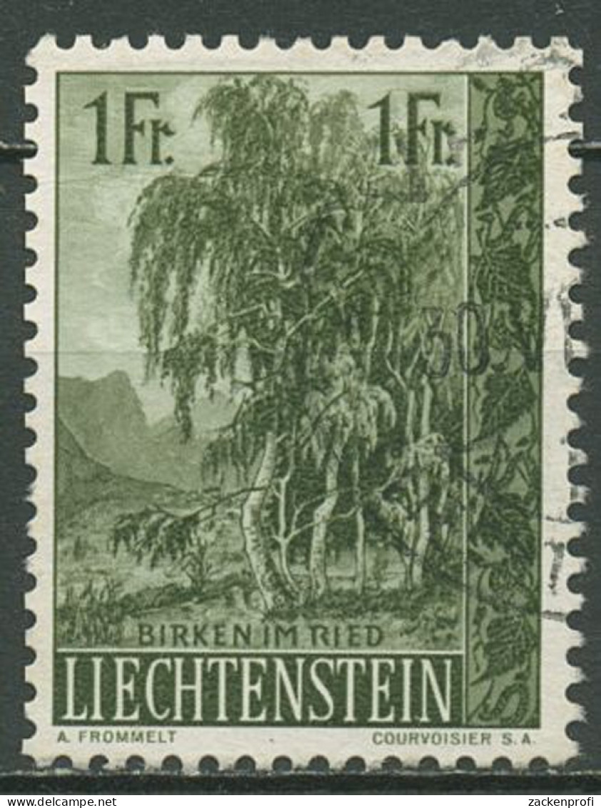 Liechtenstein 1957 Pflanzen Bäume Birke 359 Gestempelt - Gebraucht