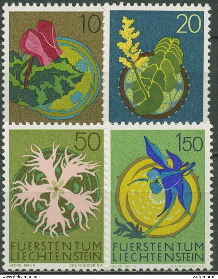 Liechtenstein 1971 Naturschutz Pflanzen 539/42 Postfrisch - Unused Stamps