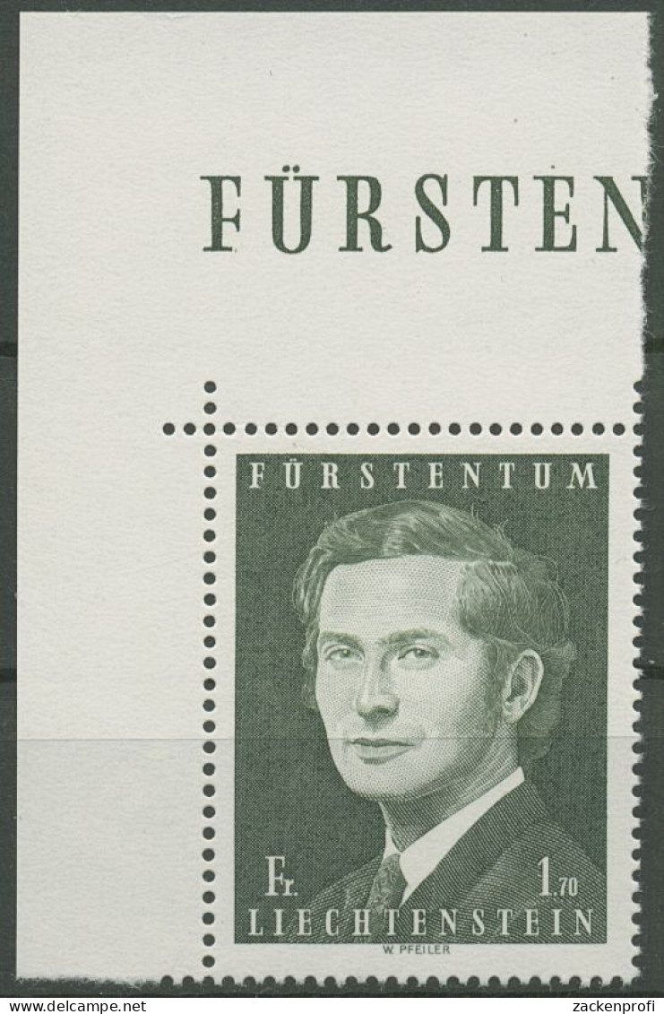 Liechtenstein 1974 Erbprinz Hans-Adam 615 Ecke Postfrisch - Ungebraucht