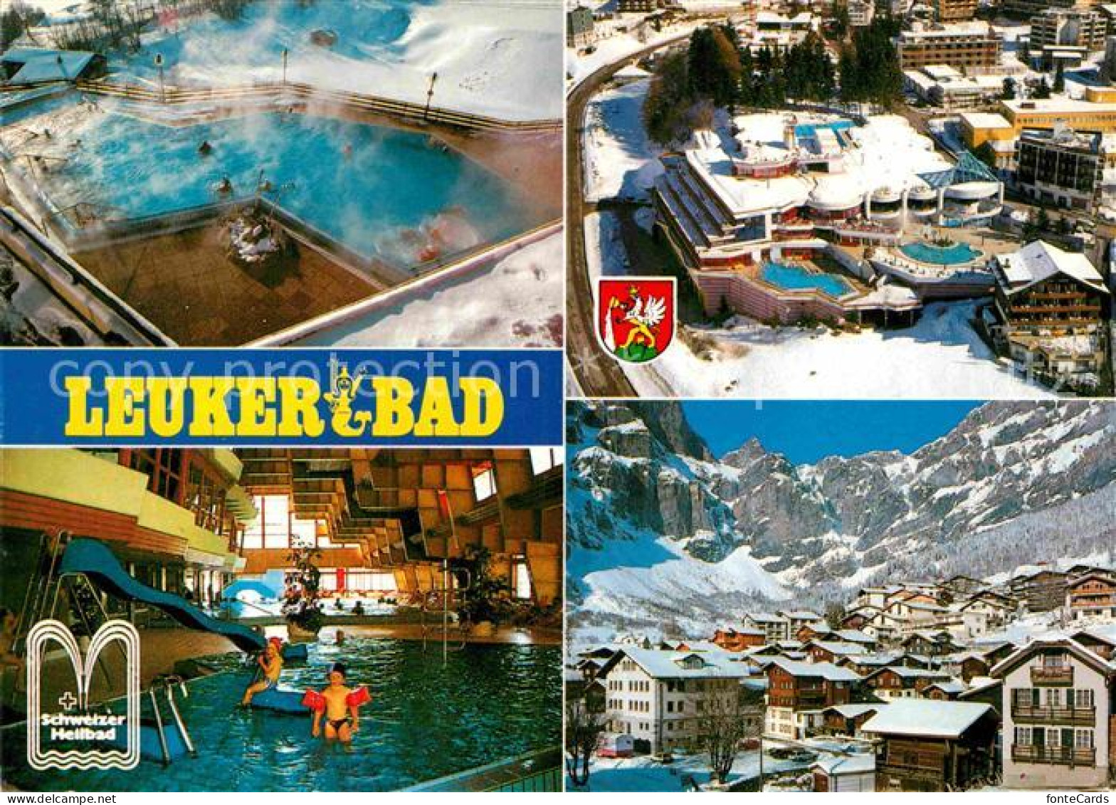 12893224 Leukerbad Fliegeraufnahme Thermalbad Teilansicht  Leukerbad - Other & Unclassified